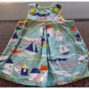 Mini Boden Nautical Dress Sailboats for Girls - Size:‎ 6-12 Months